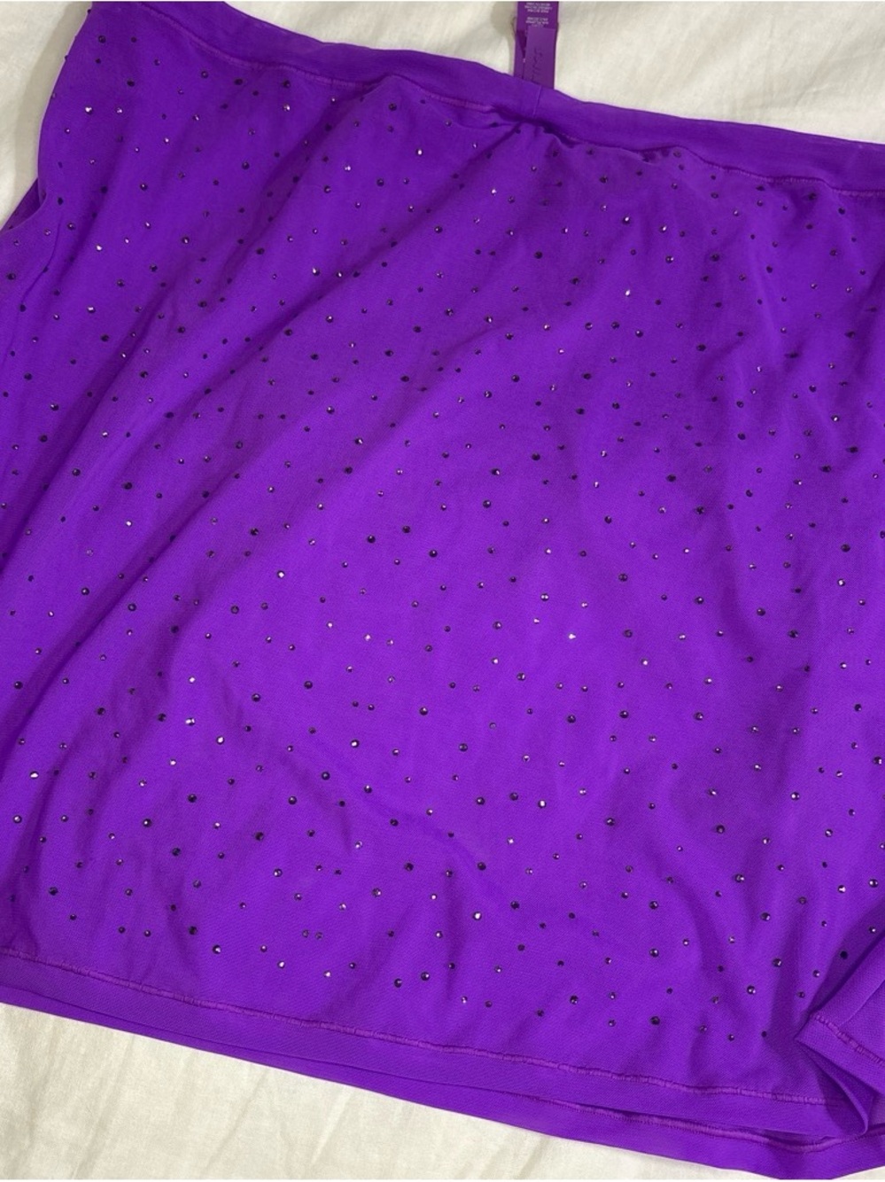 SKIMS Violet Mesh Rhinestone Cover-Up Skirt - Picture 3 of 4